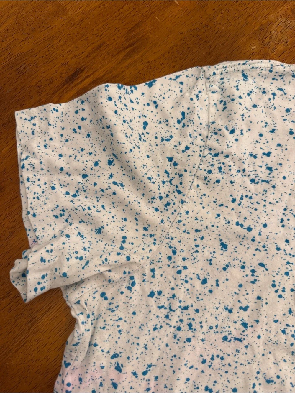 Nike White Tee with Blue Speckle and Purple-Blue Logo xxl